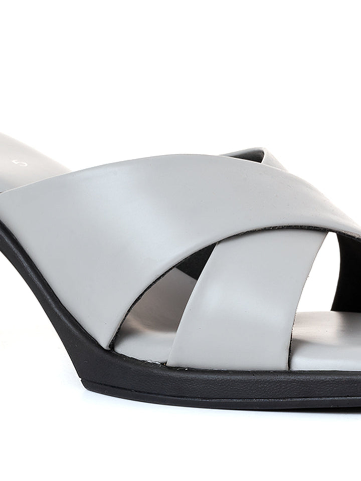 Khadim Sharon High Heel Block Mule Slip On Sandal for Women