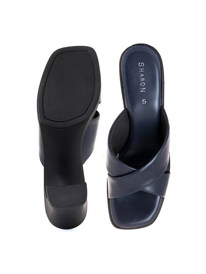 Khadim Sharon High Heel Block Mule Slip On Sandal for Women