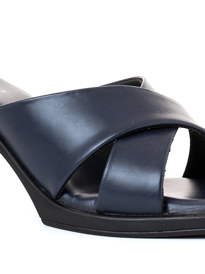 Khadim Sharon High Heel Block Mule Slip On Sandal for Women