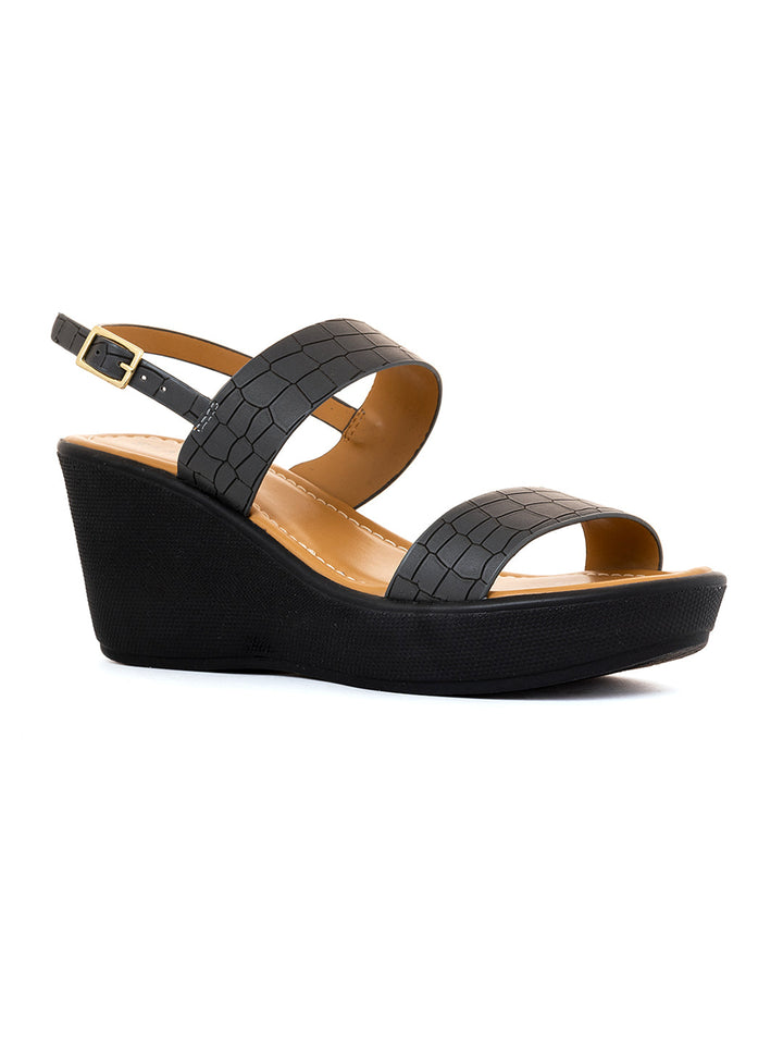 Khadim Sharon High Heel Wedge Sandal for Women