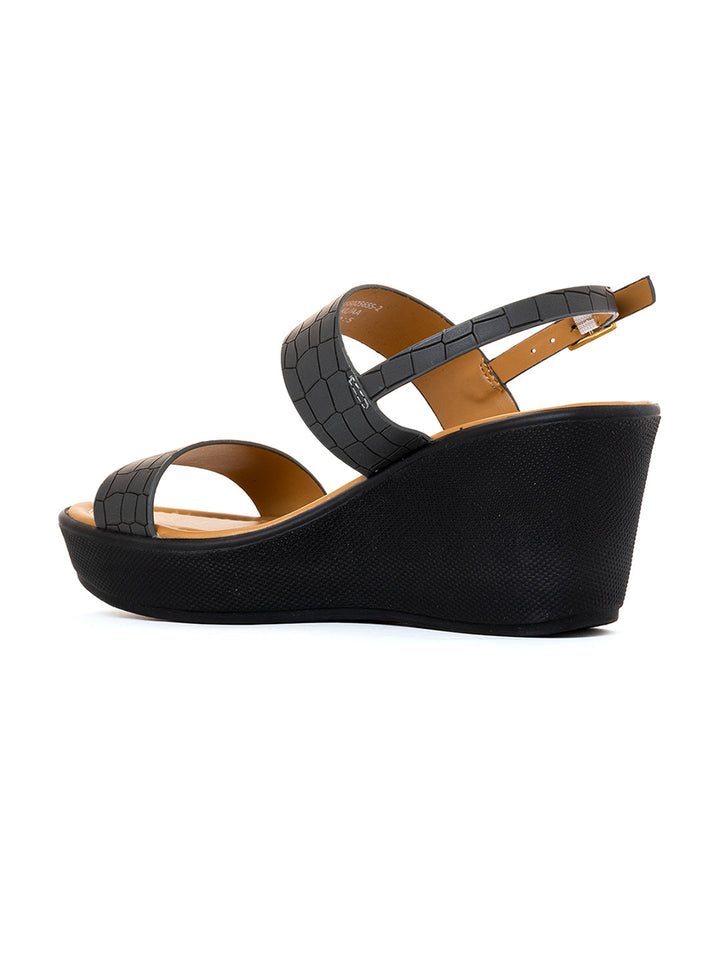 Khadim Sharon High Heel Wedge Sandal for Women
