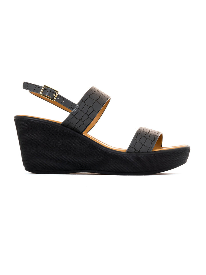 Khadim Sharon High Heel Wedge Sandal for Women