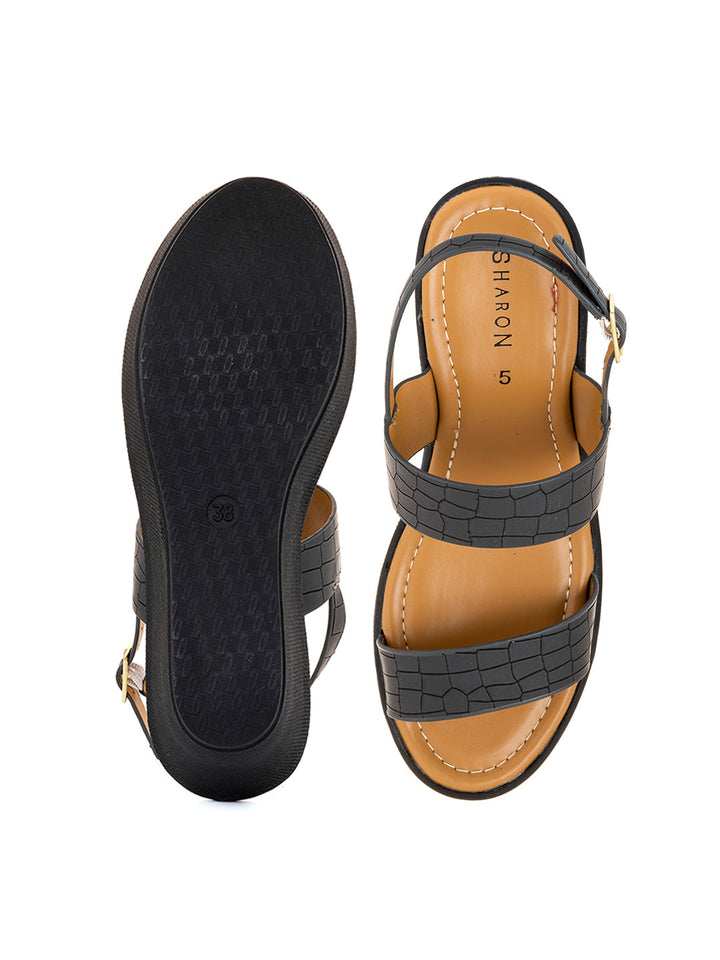 Khadim Sharon High Heel Wedge Sandal for Women