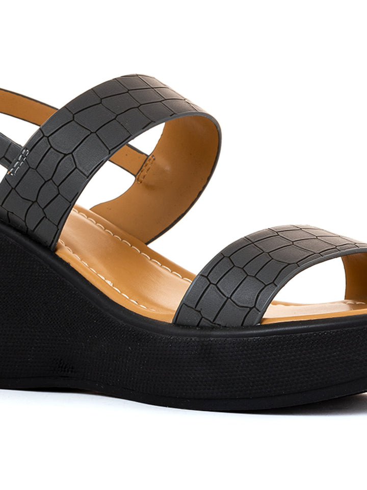 Khadim Sharon High Heel Wedge Sandal for Women