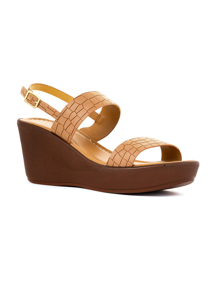 Khadim Sharon High Heel Wedge Sandal for Women
