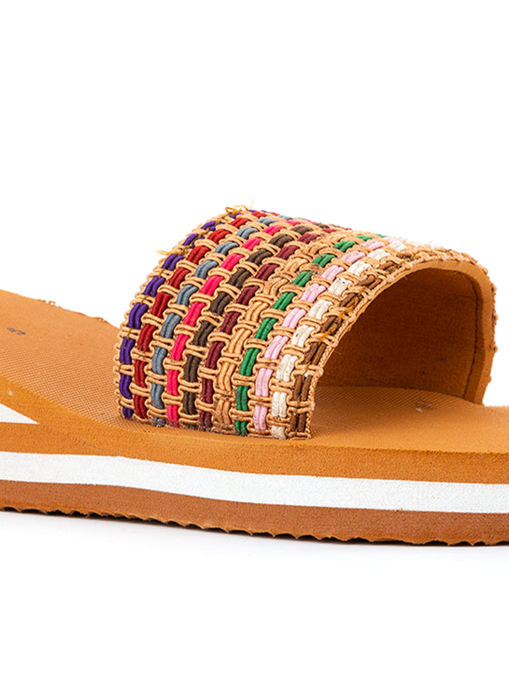 Khadim Waves Wedge Heel Mule Slide Slippers for Women