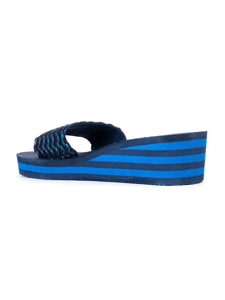 Khadim Waves Wedge Heel Mule Slide Slippers for Women