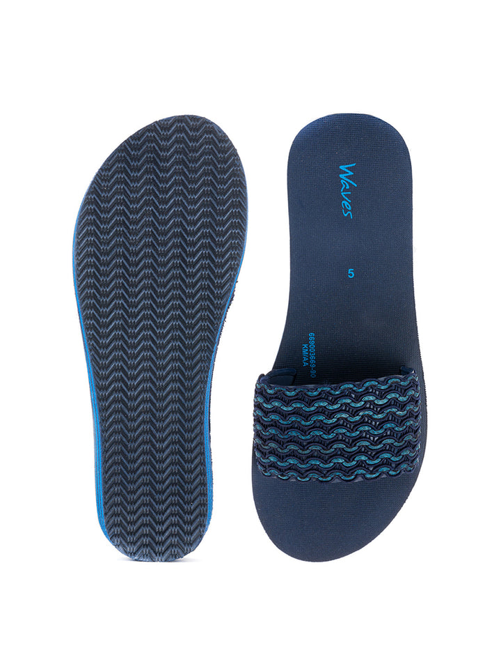 Khadim Waves Wedge Heel Mule Slide Slippers for Women