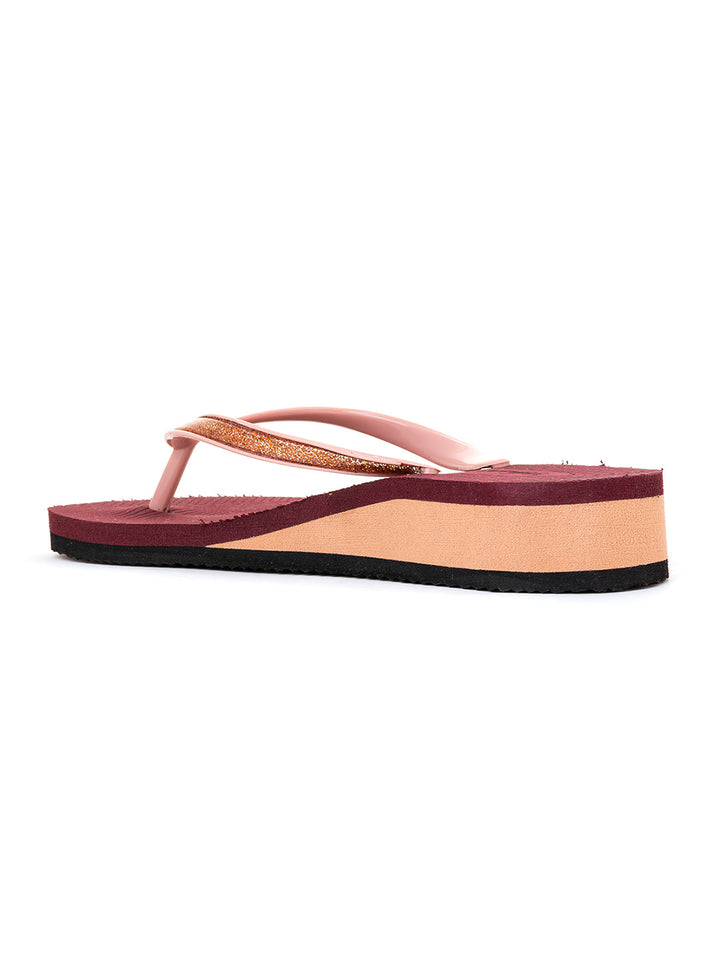 Khadim Waves Wedge Heel Casual Slippers for Women