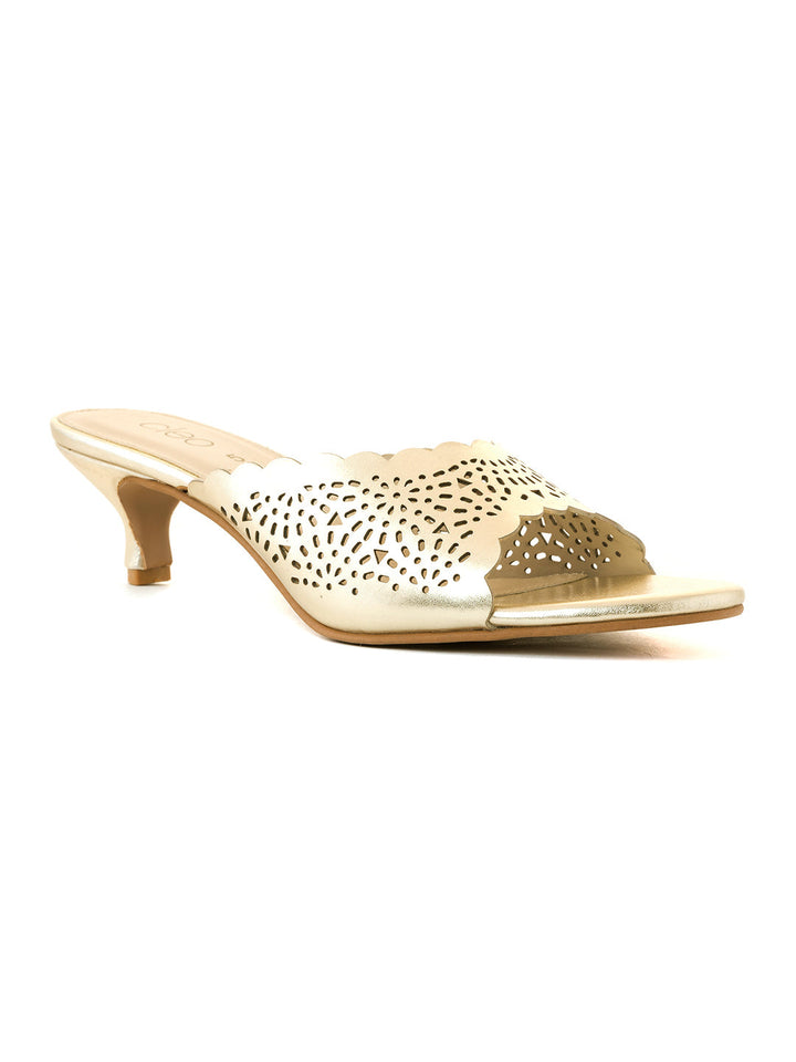 Khadim Cleo French Heel Mule Slip On Sandal for Women