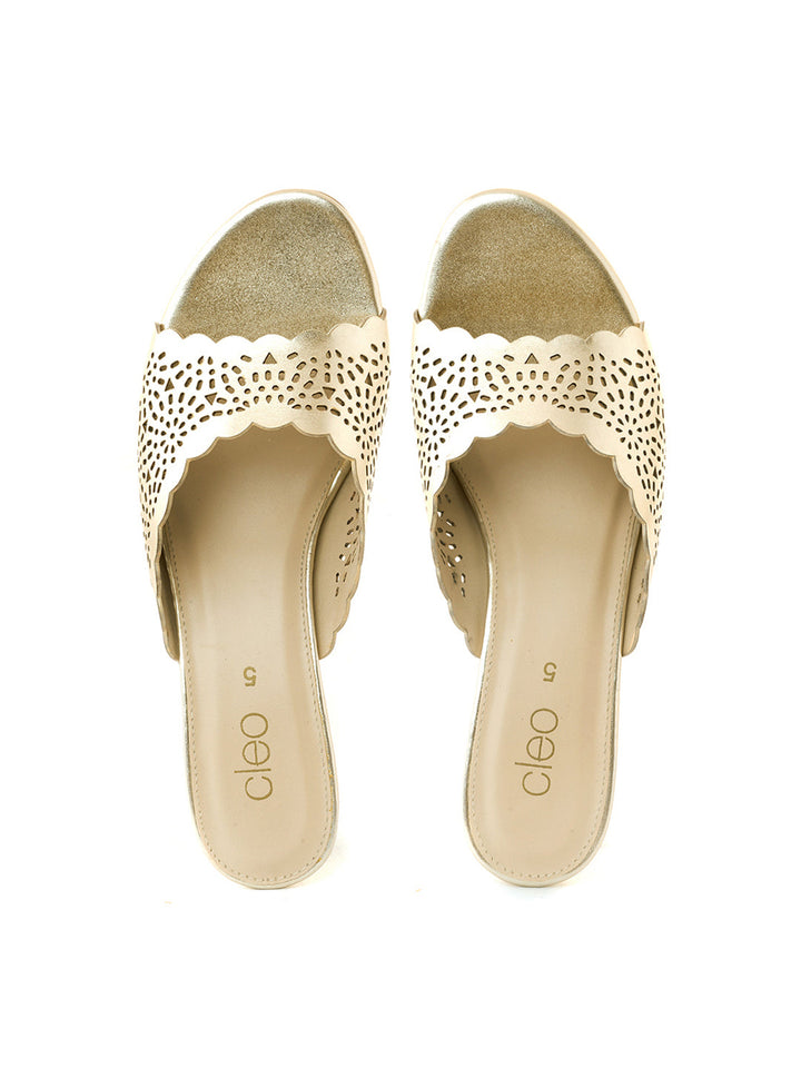 Khadim Cleo French Heel Mule Slip On Sandal for Women