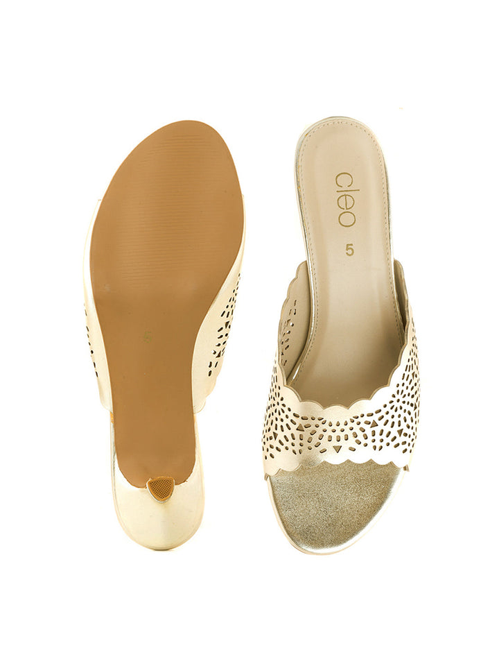 Khadim Cleo French Heel Mule Slip On Sandal for Women