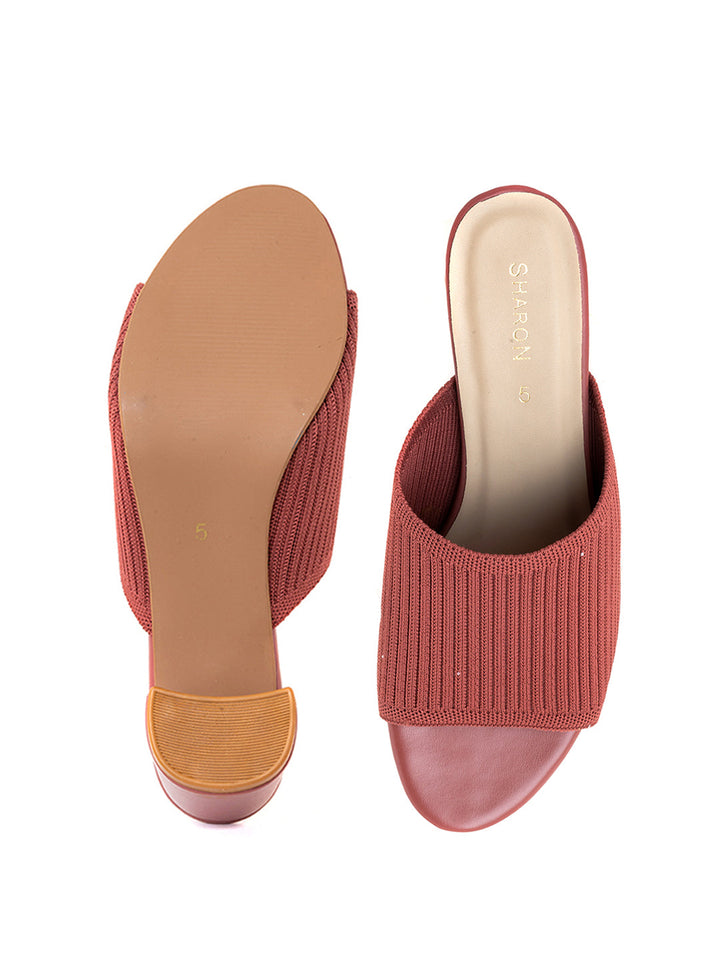 Khadim Sharon Block Heel Mule Slip On Sandal for Women