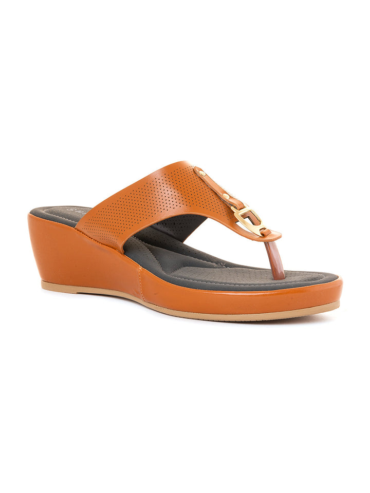 Khadim Sharon Wedge Heel Slip On Sandal for Women