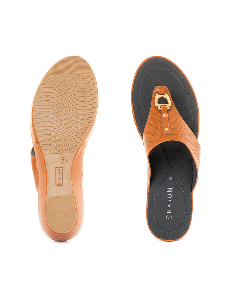 Khadim Sharon Wedge Heel Slip On Sandal for Women