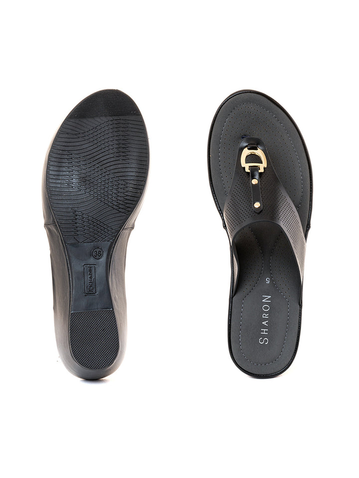 Khadim Sharon Wedge Heel Slip On Sandal for Women