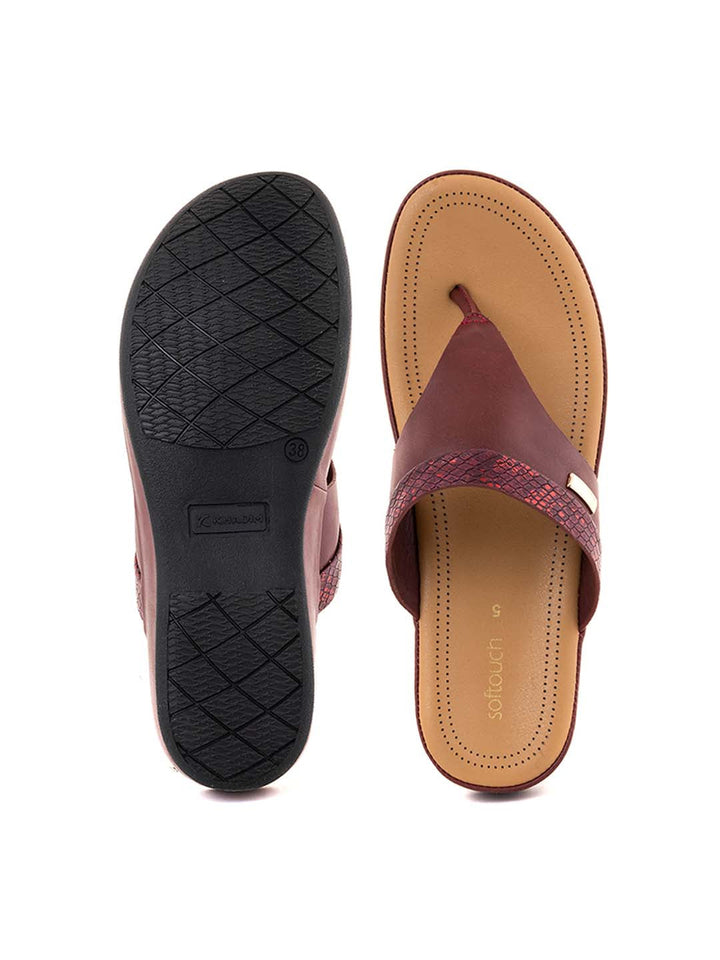 Khadim Softouch Wedge Heel Slip On Sandal for Women