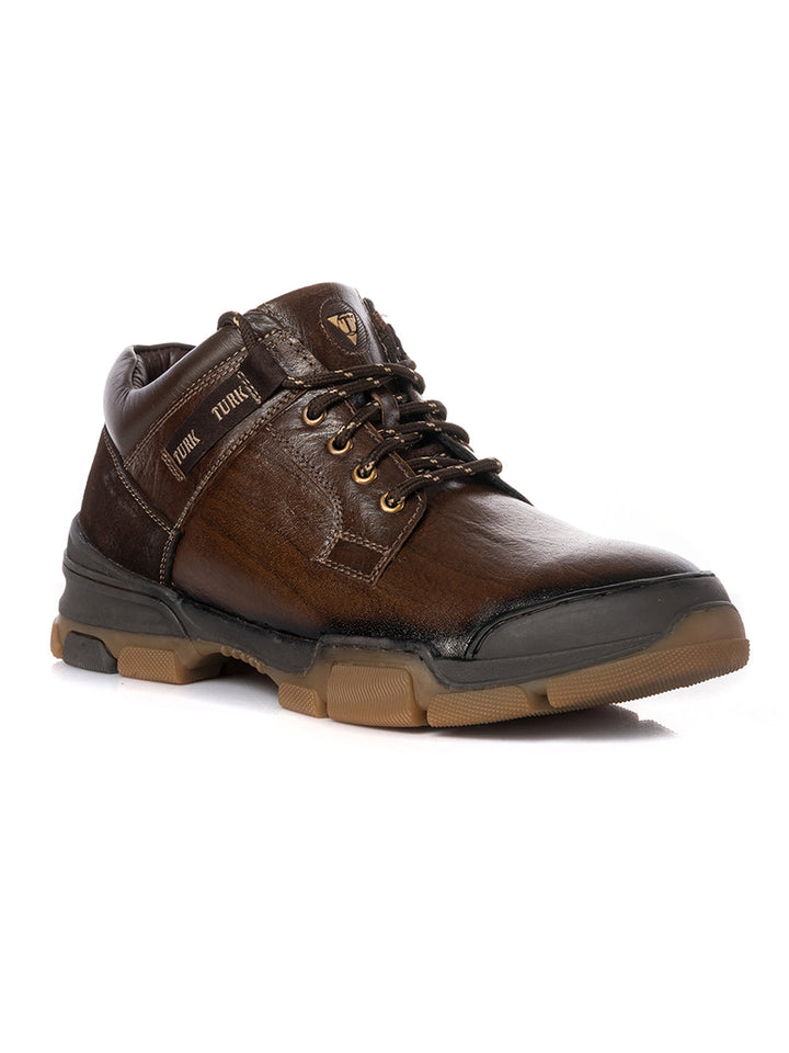 KHADIM Turk Outdoor Leather Hiking Boots for Men