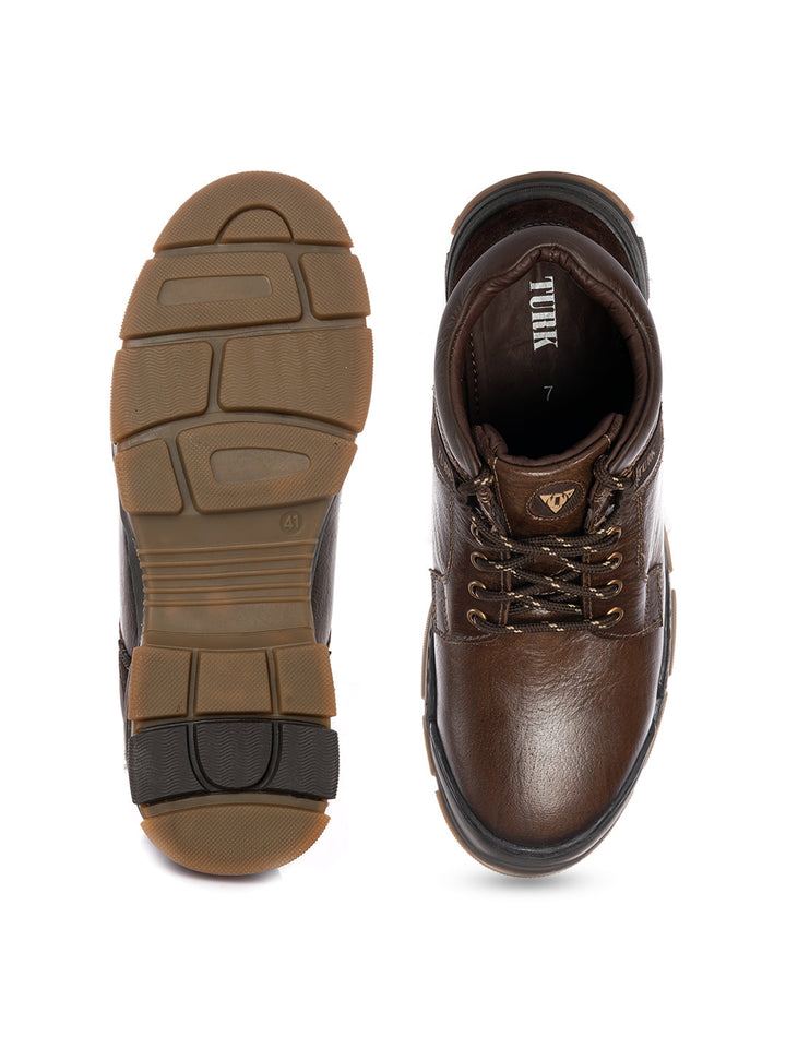 KHADIM Turk Outdoor Leather Hiking Boots for Men
