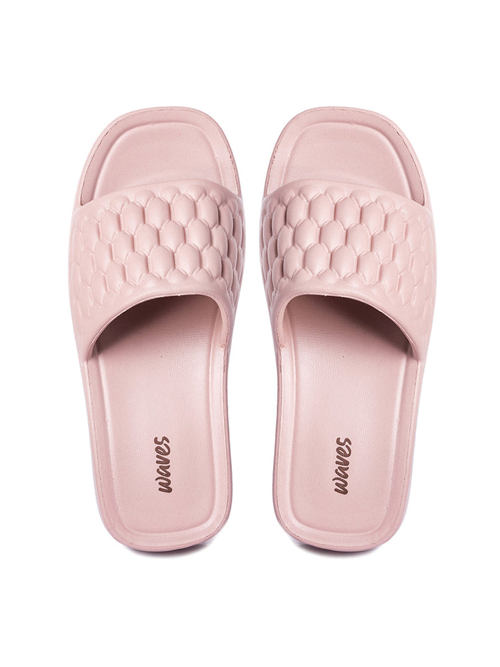 KHADIM Waves Platform Heel Washable Mule Slide Slippers for Women
