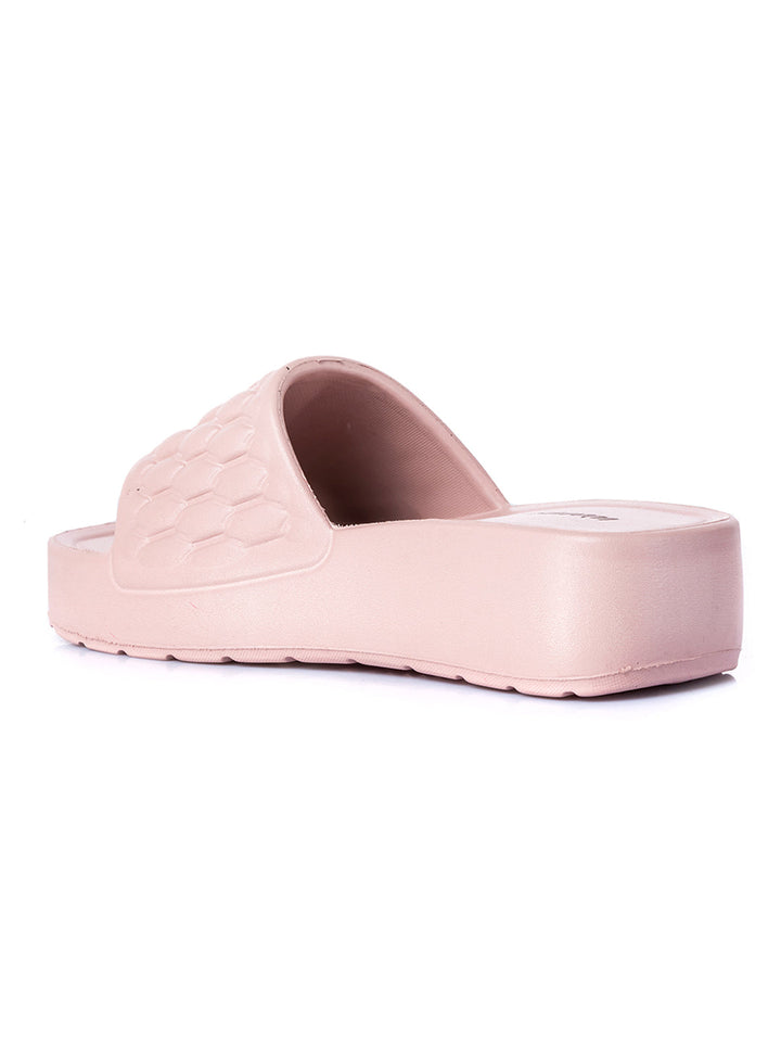 KHADIM Waves Platform Heel Washable Mule Slide Slippers for Women