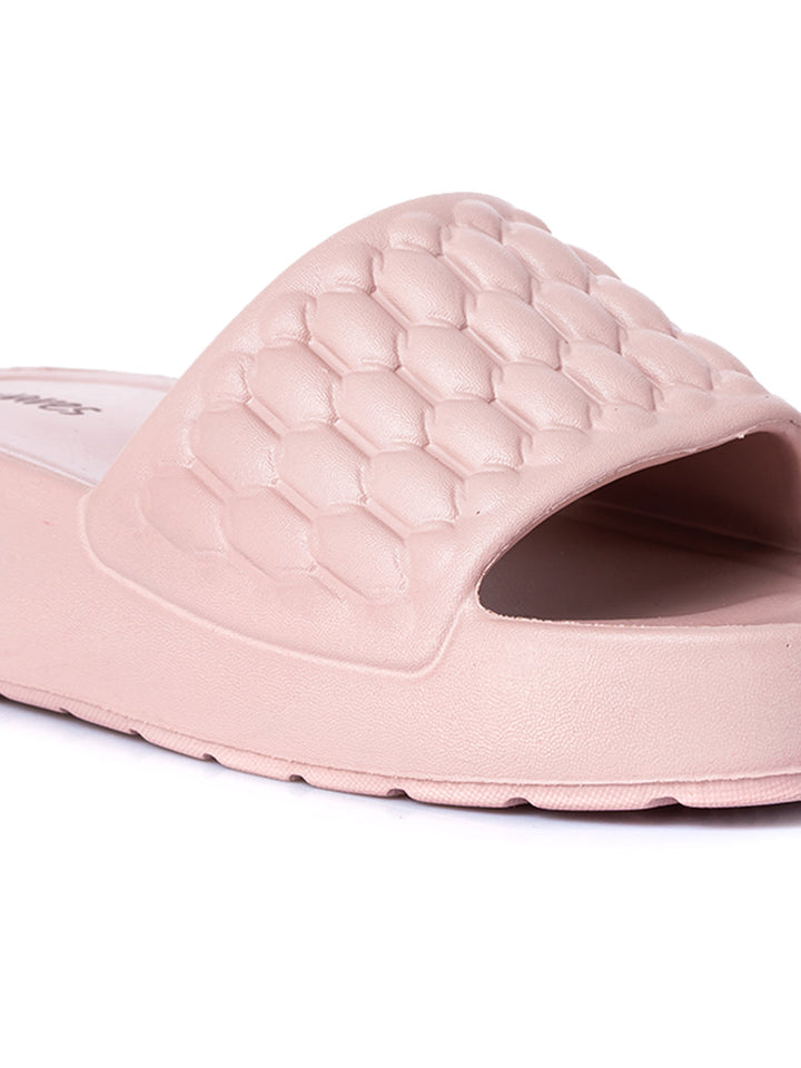 KHADIM Waves Platform Heel Washable Mule Slide Slippers for Women