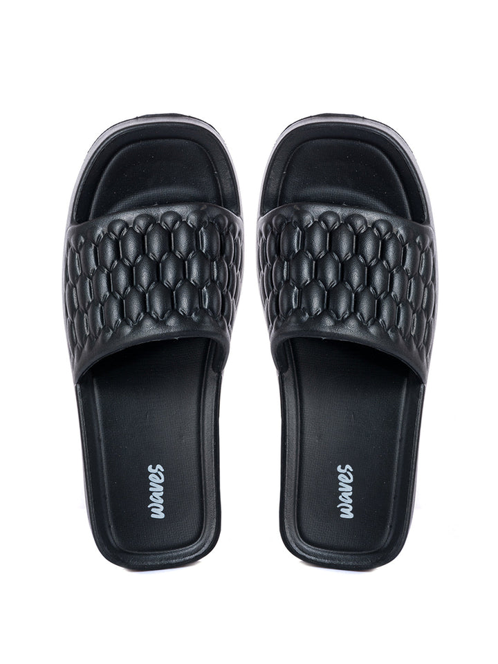 KHADIM Waves Platform Heel Washable Mule Slide Slippers for Women