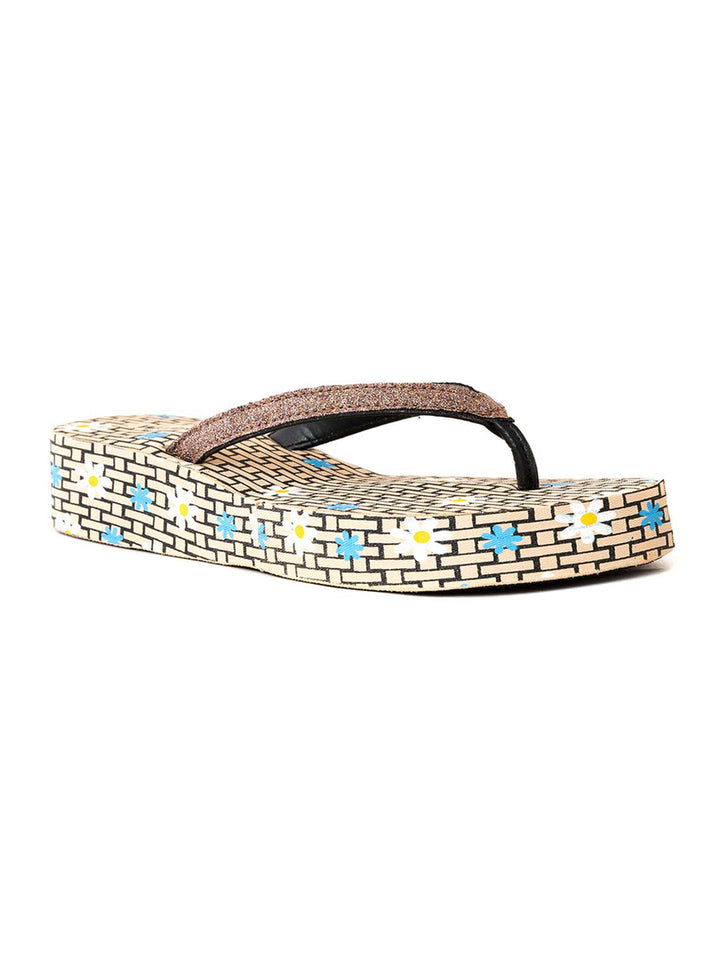 Khadim Waves Platform Heel Casual Slippers for Women