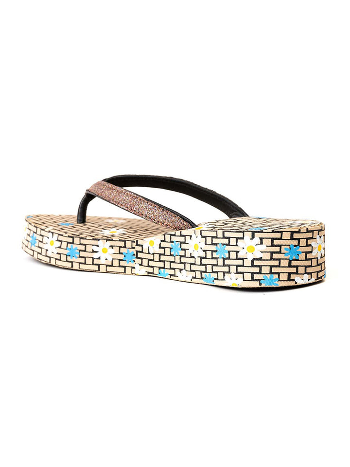 Khadim Waves Platform Heel Casual Slippers for Women