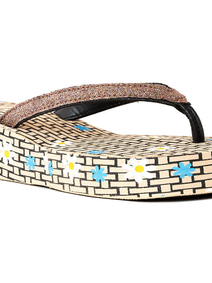 Khadim Waves Platform Heel Casual Slippers for Women