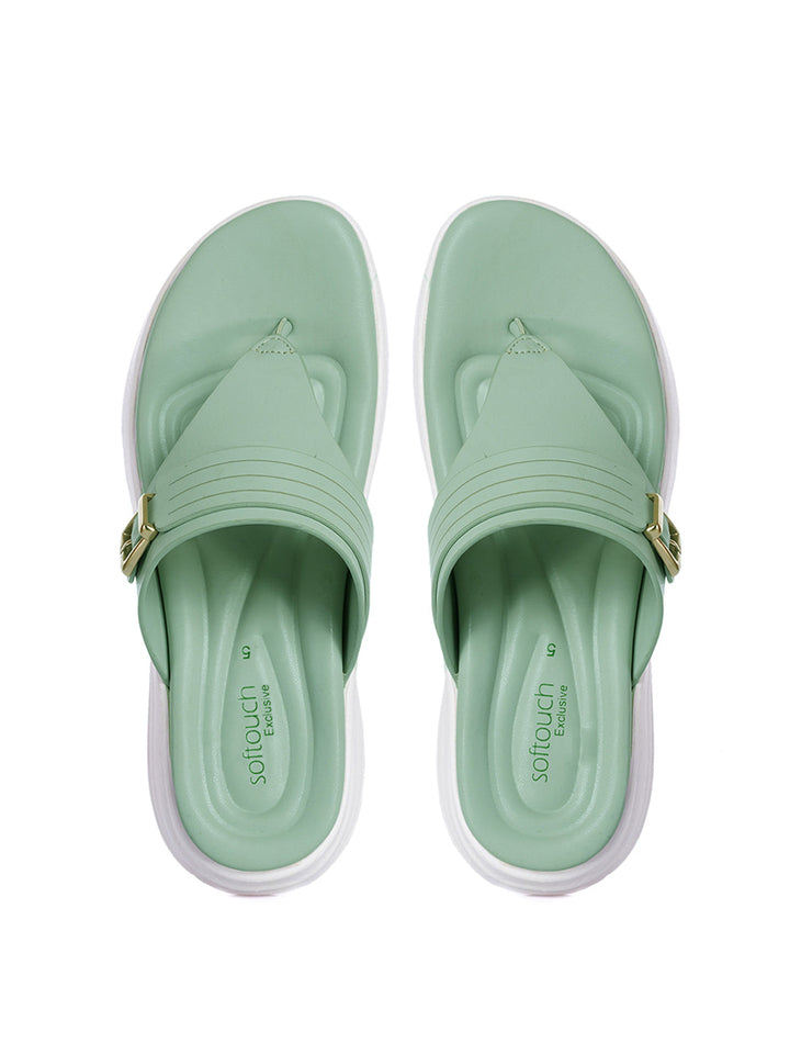KHADIM Softouch Flat Platforms Slip On Sandal for Women
