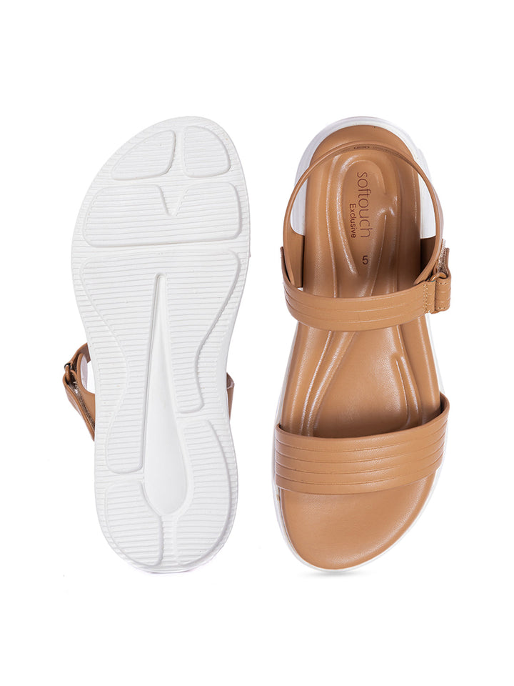 KHADIM Softouch Flat Platforms Slingback Sandal for Women