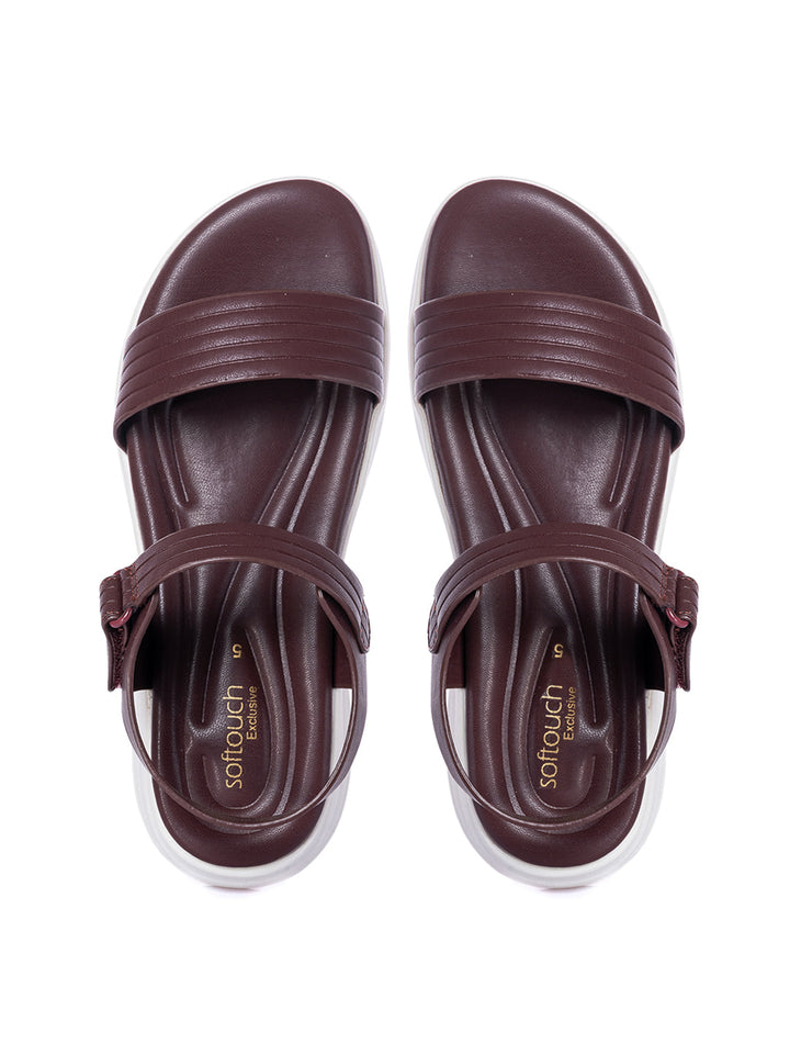 KHADIM Softouch Flat Platforms Slingback Sandal for Women