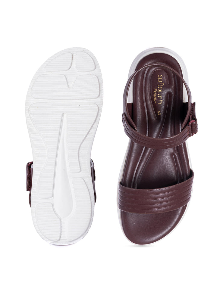 KHADIM Softouch Flat Platforms Slingback Sandal for Women