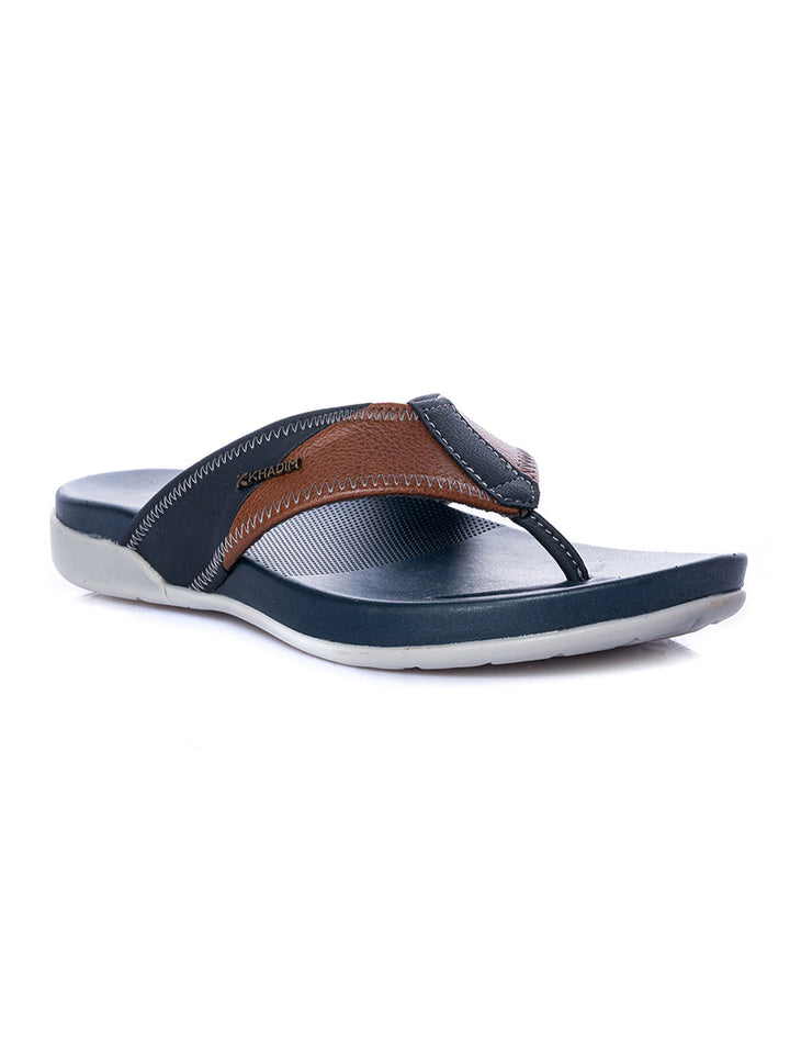 KHADIM Navy Casual Flip Flops for Men