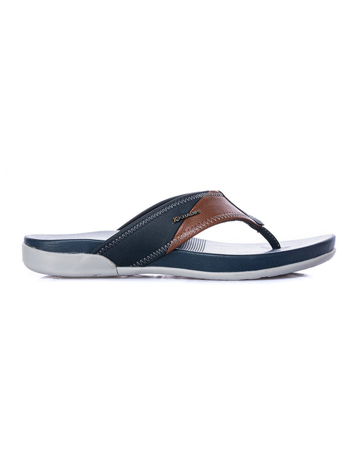 KHADIM Navy Casual Flip Flops for Men