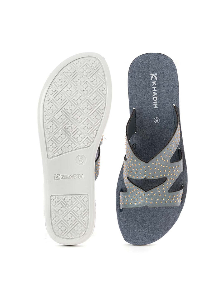 Khadim Flat Mule Slide Sandal for Women