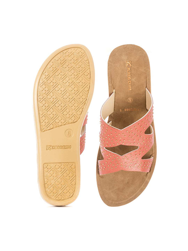 Khadim Flat Mule Slide Sandal for Women