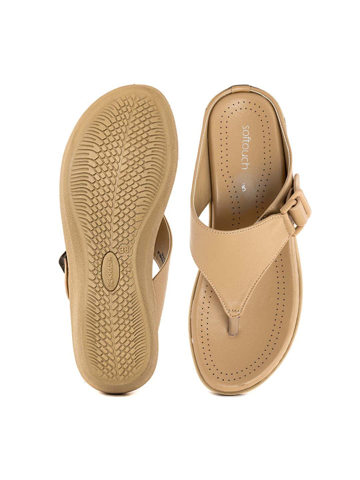 Khadim Softouch Platform Heel Slip On Sandal for Women