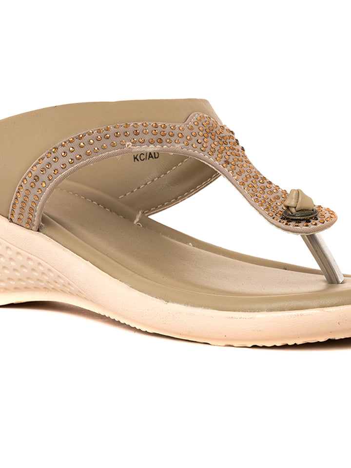 Khadim Wedge Heel Slip On Sandal for Women